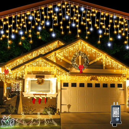 LED Icicle String Lights Indoor Outdoor Decor