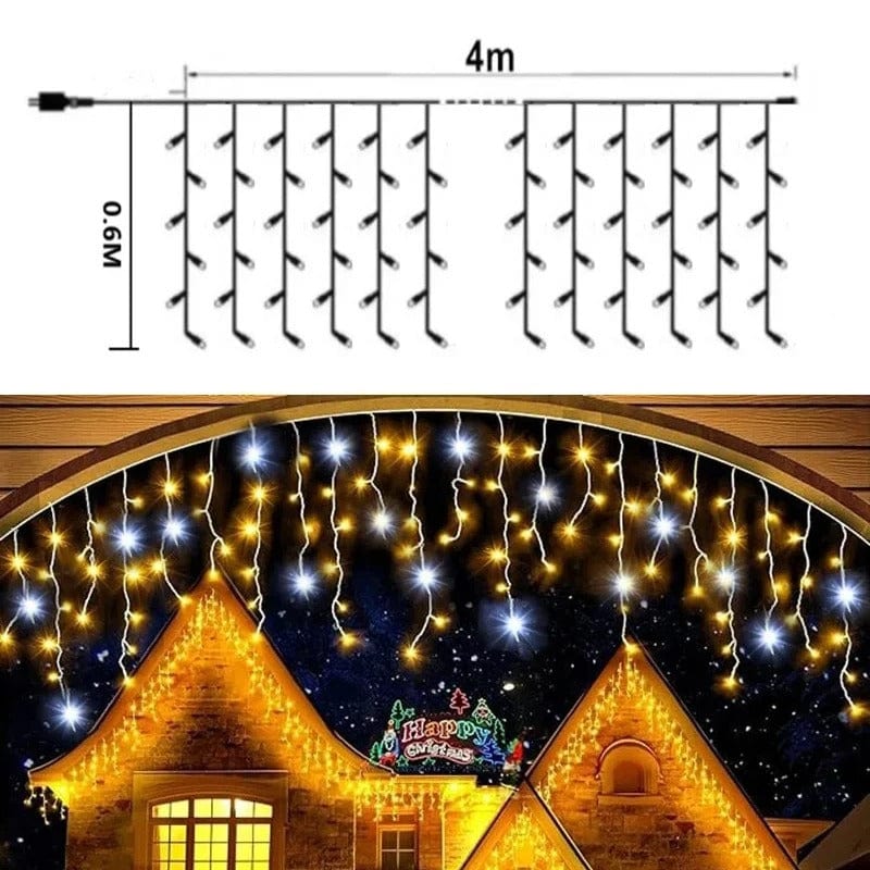LED Icicle String Lights Indoor Outdoor Decor