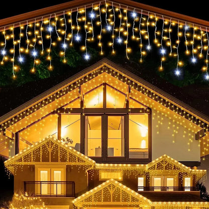 LED Icicle String Lights Indoor Outdoor Decor