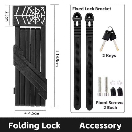 Professional Folding Bike Lock ART Certified - Heavy Duty Anti-Theft Bicycle Security