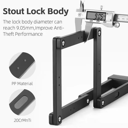 ViseLocki Professional Folding Bike Lock ART Certified