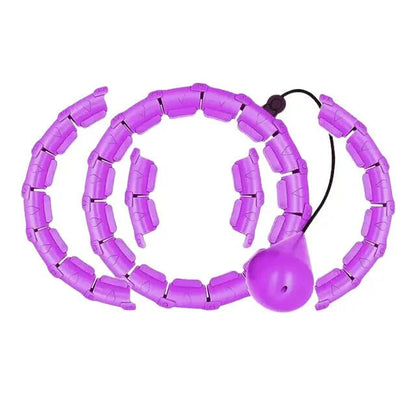 Adjustable Weighted Abdominal Exercise Hula Hoops - Smart Fitness Ring with 360° Massage & Auto-Spinning Ball