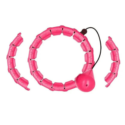 Adjustable Weighted Abdominal Exercise Hula Hoops - Smart Fitness Ring with 360° Massage & Auto-Spinning Ball