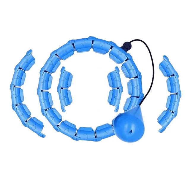 Adjustable Weighted Abdominal Exercise Hula Hoops - Smart Fitness Ring with 360° Massage & Auto-Spinning Ball