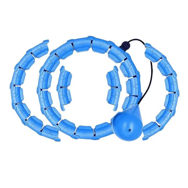 Adjustable Weighted Abdominal Exercise Hula Hoops - Smart Fitness Ring with 360° Massage & Auto-Spinning Ball