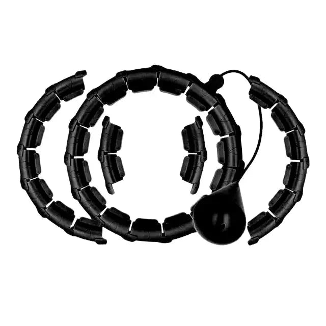 Adjustable Weighted Abdominal Exercise Hula Hoops - Smart Fitness Ring with 360° Massage & Auto-Spinning Ball