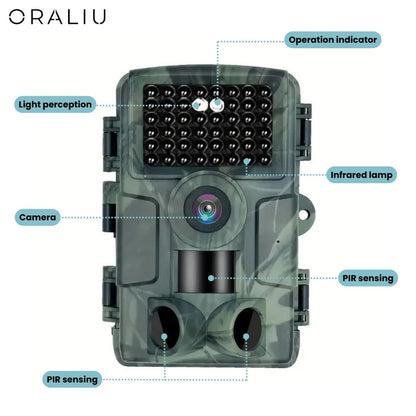 4K 60MP Wildlife Camera with Night Vision & App Control