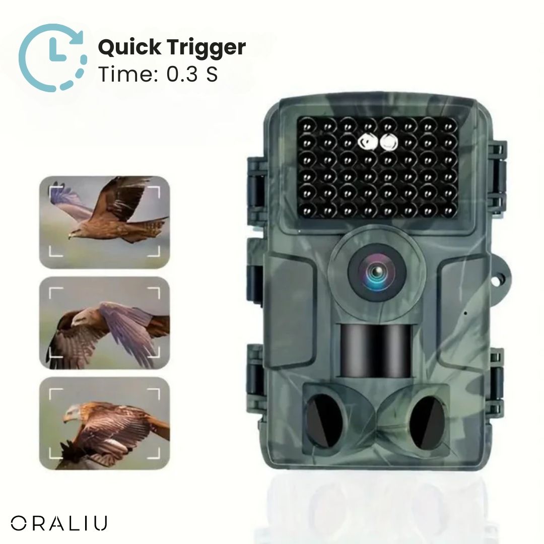 4K 60MP Wildlife Camera with Night Vision & App Control