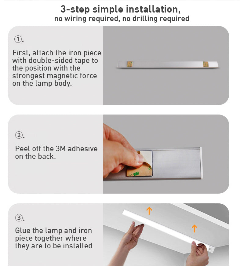 Rechargeable LED Under-Cabinet Light with Motion Sensor – image 10