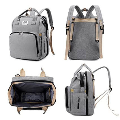 Baby Changing Backpack with Fold-Out Travel Bed & Insulated Pockets