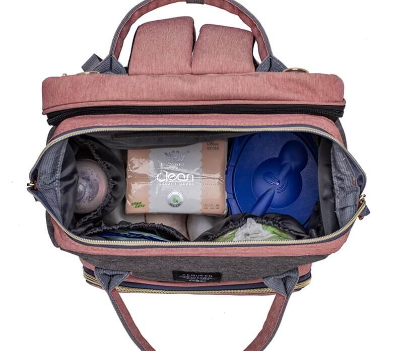 Baby Changing Backpack with Fold-Out Travel Bed & Insulated Pockets