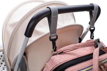 Baby Changing Backpack with Fold-Out Travel Bed & Insulated Pockets