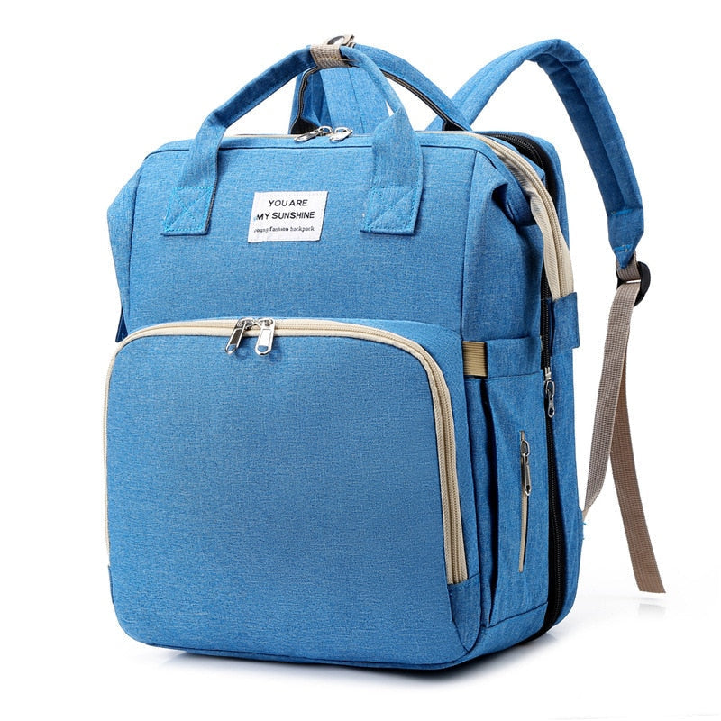 Baby Changing Backpack with Fold-Out Travel Bed & Insulated Pockets