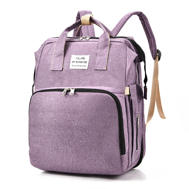 Baby Changing Backpack with Fold-Out Travel Bed & Insulated Pockets