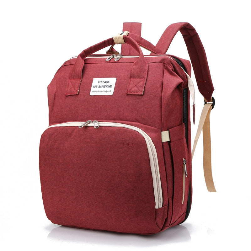 Baby Changing Backpack with Fold-Out Travel Bed & Insulated Pockets