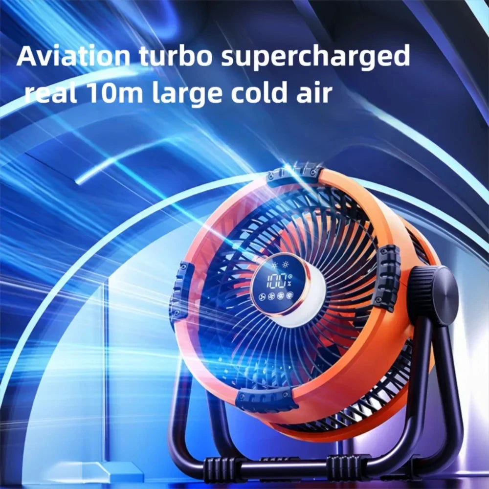 WyniDora 3-in-1 Portable Camping Fan with Night Light & Power Bank