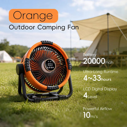 WyniDora 3-in-1 Portable Camping Fan with Night Light & Power Bank