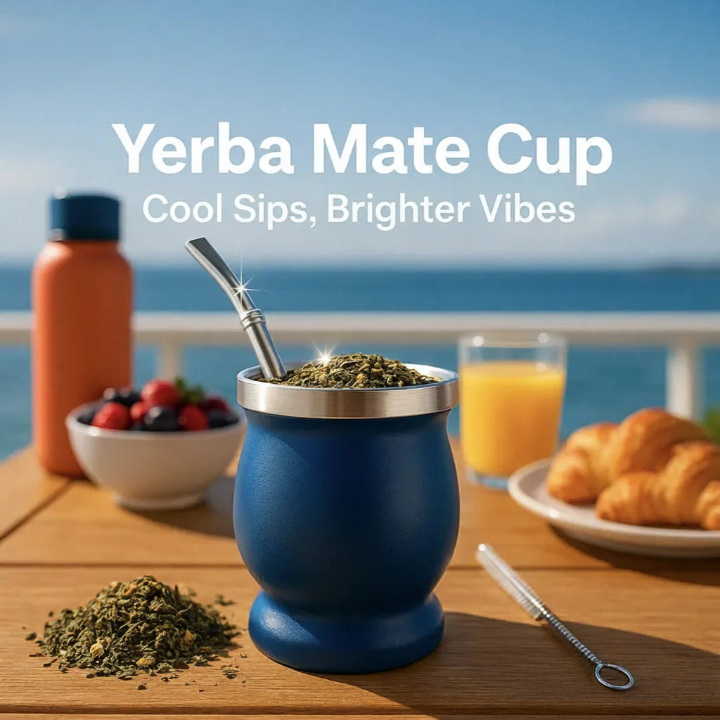 Yerba Mate Cup with Straw for Traditional Tea Drinking