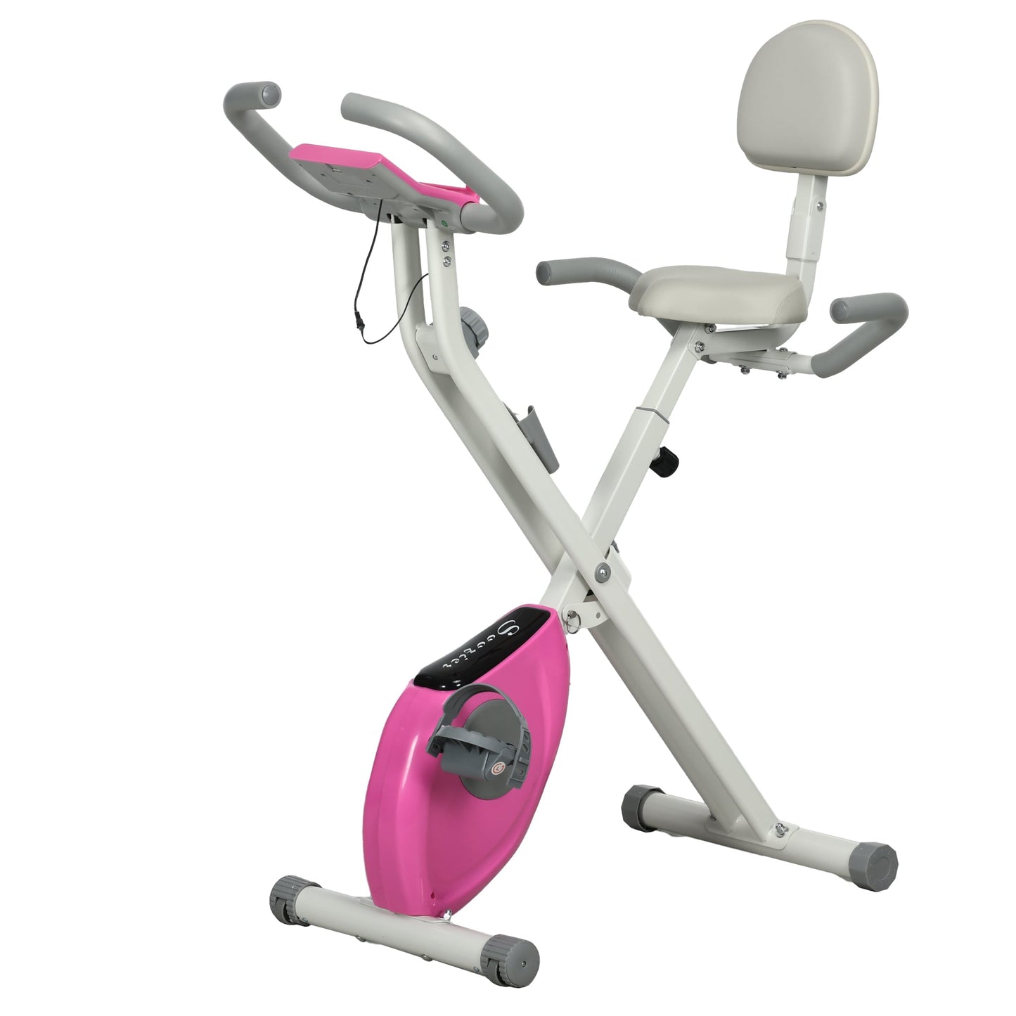 Foldable Magnetic Exercise Bike – 8 Resistance Levels & Backrest