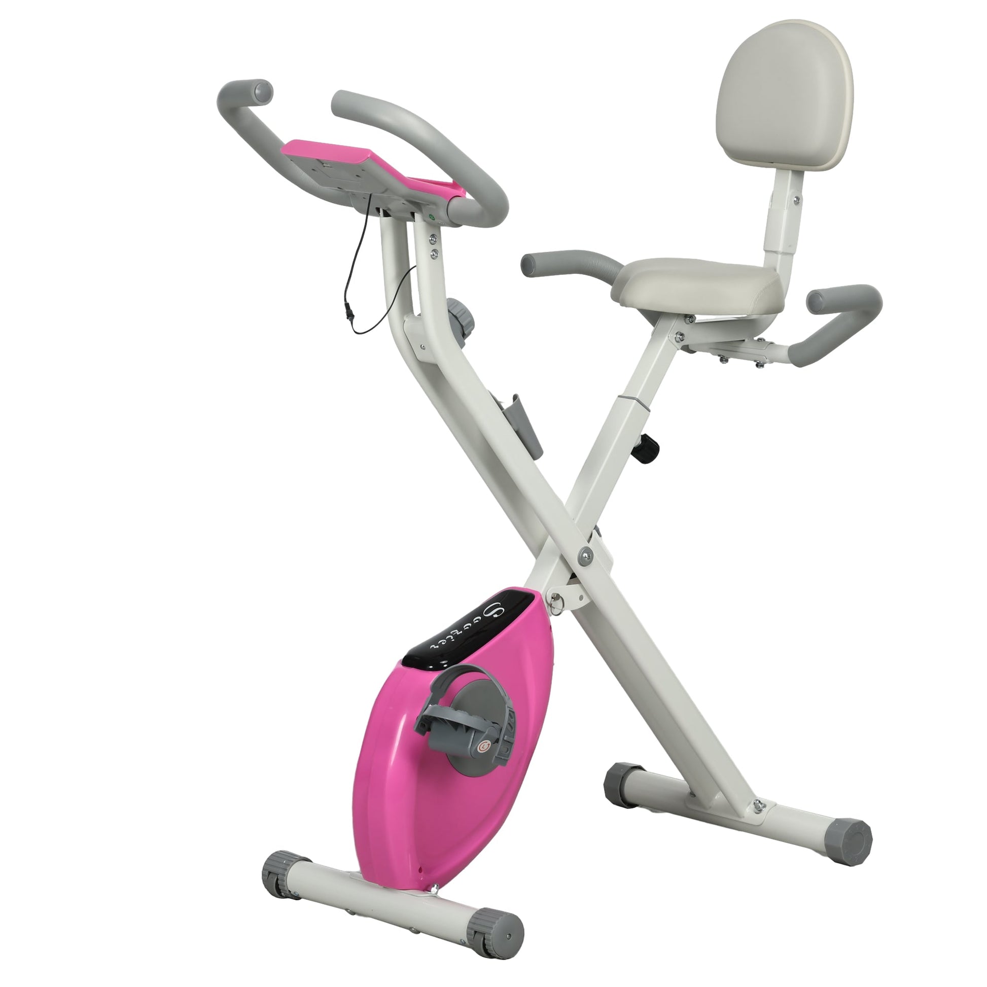 Foldable Magnetic Exercise Bike – 8 Resistance Levels & Backrest